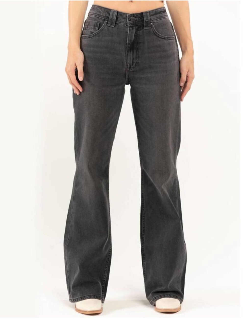 Free People We The Free Ava High-Rise Bootcut Black Jeans Sz 29